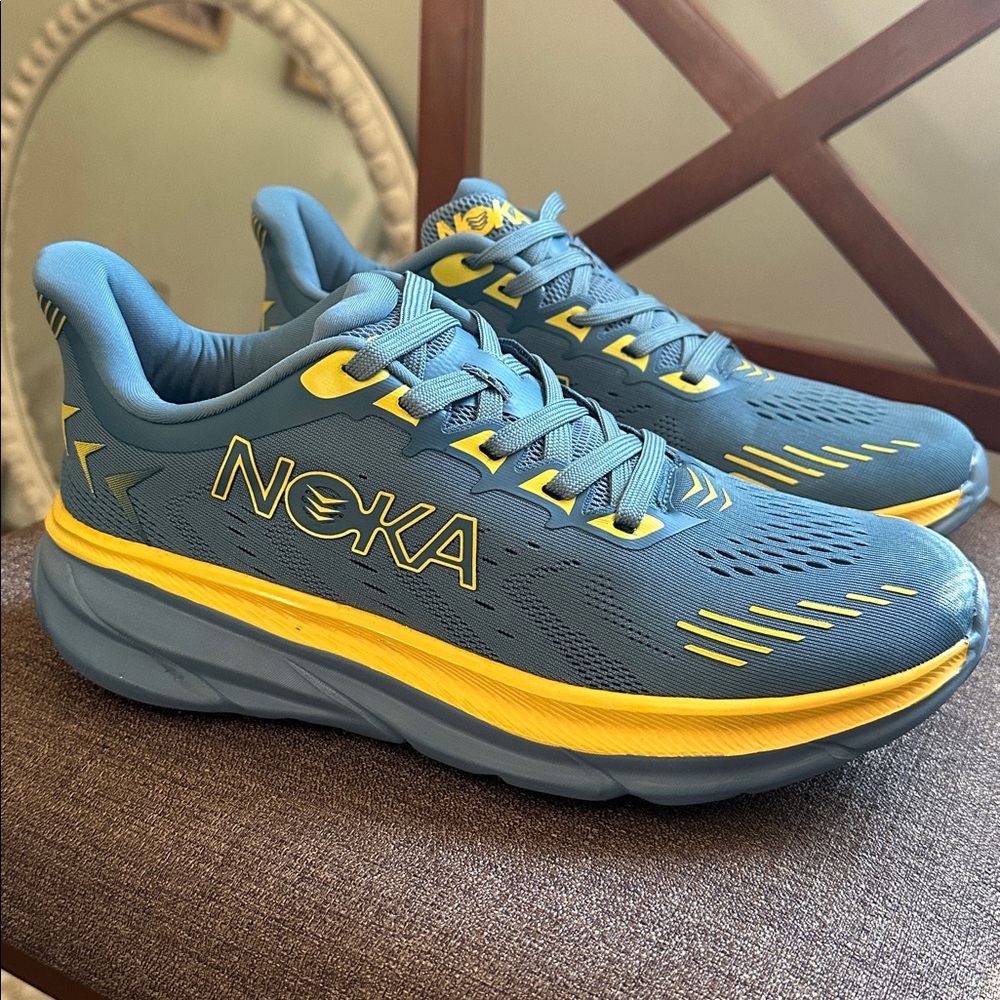 NOKA Blue and Yellow Running Shoes size 44
